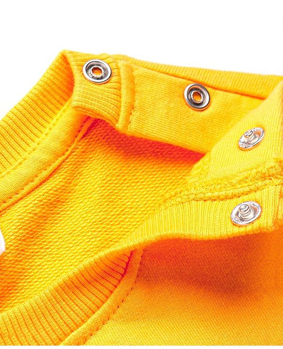Babyhug Cotton Knit Full Sleeves Sweatshirts With Bear Print Pack of 2 - Yellow & Navy Blue