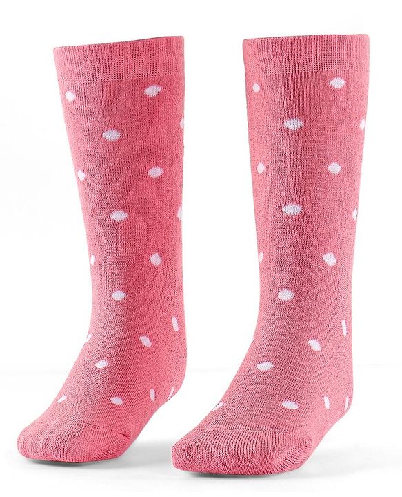 Cute Walk by Babyhug Terry Knit Anti-Bacterial Ankle Length Floral & Polka Dots Design Socks Pack of 3 - Pink Peach & Blue
