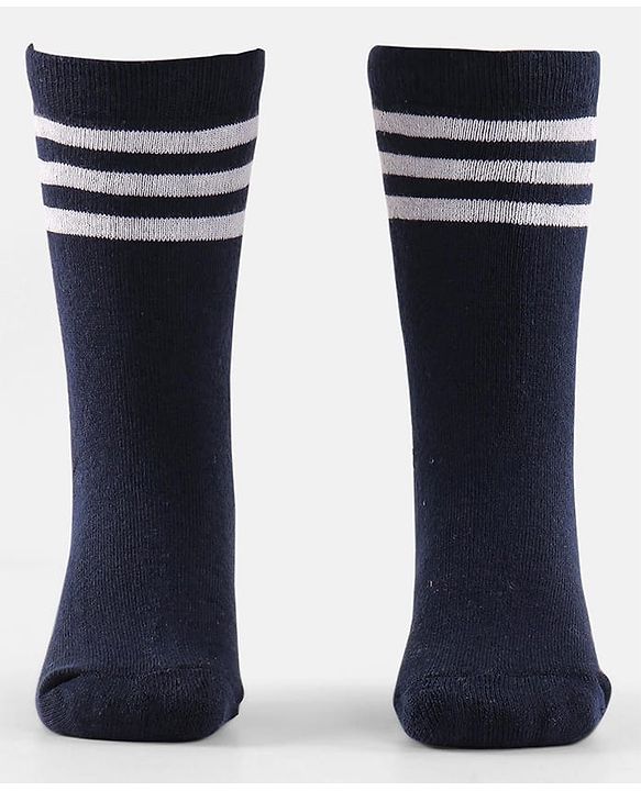Cute Walk by Babyhug Terry Knit Anti-Bacterial Ankle Length Striped Socks Pack of 3 - Yellow Black & White