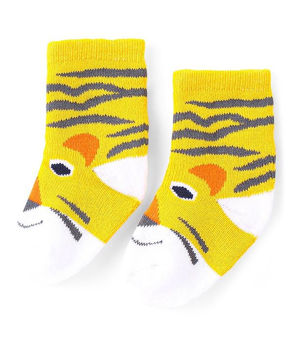 Cute Walk by Babyhug Anti-Bacterial Ankle Length Terry Socks with Animal Design Pack of 3 - Multicolor
