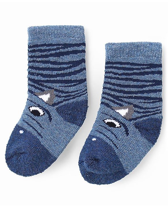 Cute Walk by Babyhug Anti-Bacterial Ankle Length Terry Socks with Animal Design Pack of 3 - Multicolor