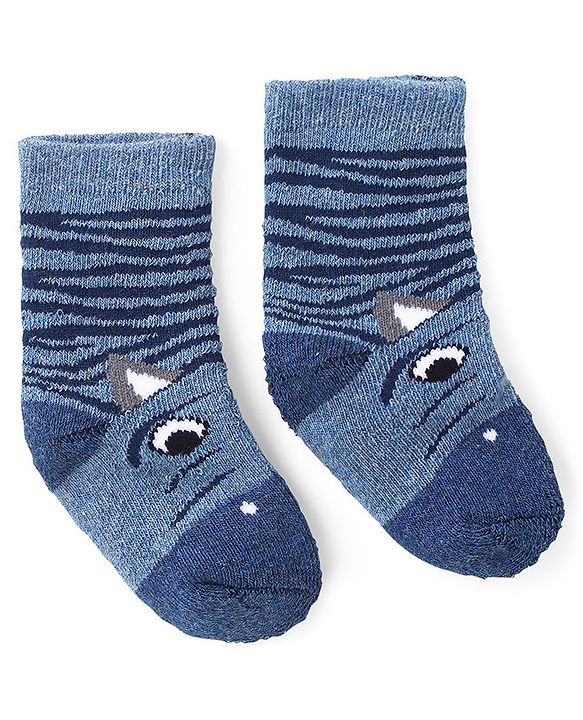 Cute Walk by Babyhug Anti-Bacterial Ankle Length Terry Socks with Animal Design Pack of 3 - Multicolor
