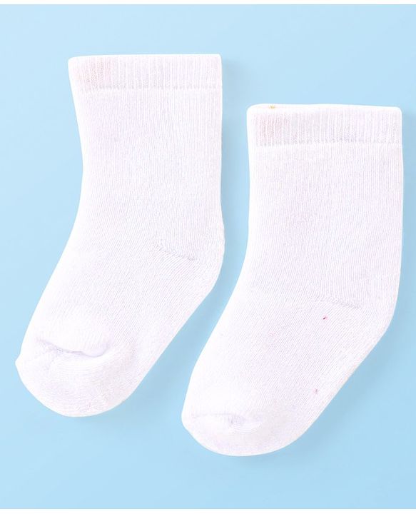 Cute Walk by Babyhug Terry Knit  Anti-Bacterial Ankle Length Solid Color Socks  Pack of 3 - Red Pink & White