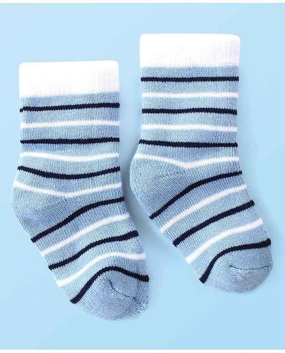 Cute Walk by Babyhug Anti-Bacterial Ankle Length Terry Socks with Striped  Pack of 3 - Multicolor