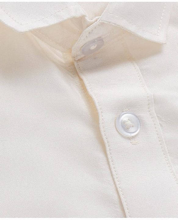 Babyhug Woven Half Sleeves Solid Shirt & Mundu Set - Beige