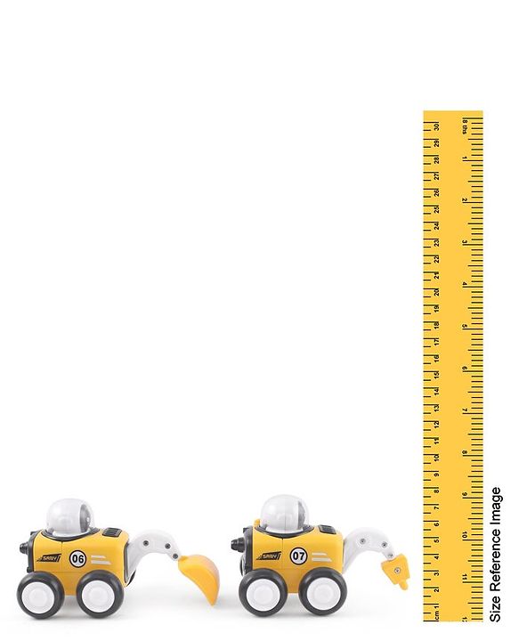 Babyhug Premium Friction Breaker & Excavator Pack of 2 - Yellow & Black