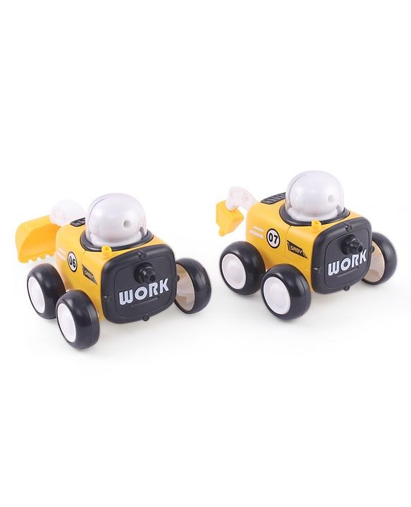 Babyhug Premium Friction Breaker & Excavator Pack of 2 - Yellow & Black