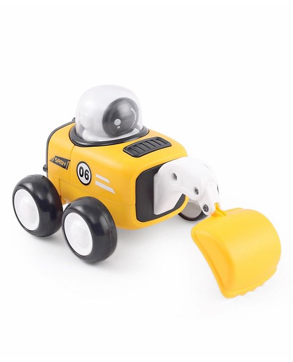 Babyhug Premium Friction Breaker & Excavator Pack of 2 - Yellow & Black