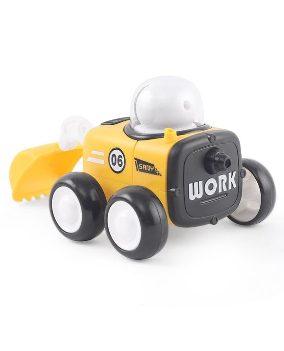 Babyhug Premium Friction Breaker & Excavator Pack of 2 - Yellow & Black