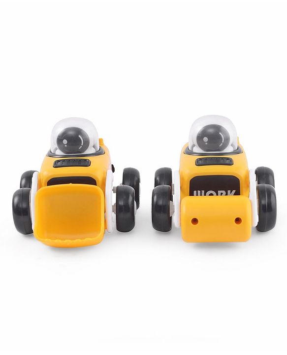 Babyhug Premium Friction Roller & Loader Pack of 2 - Yellow & Black