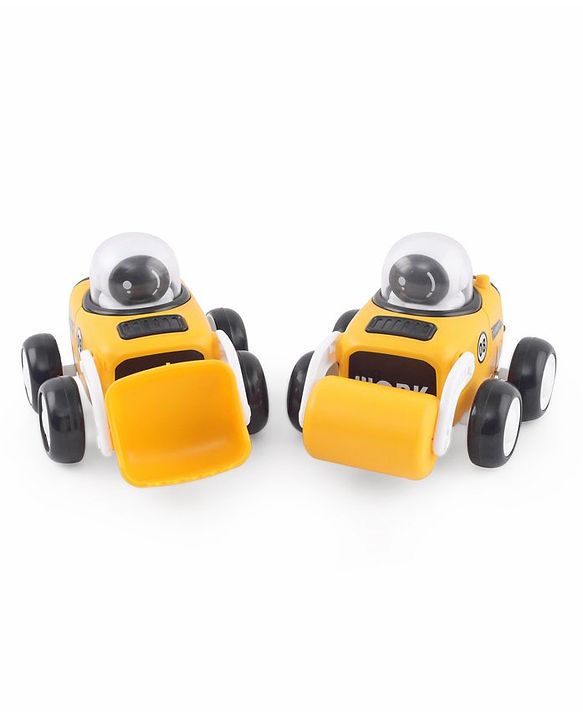 Babyhug Premium Friction Roller & Loader Pack of 2 - Yellow & Black