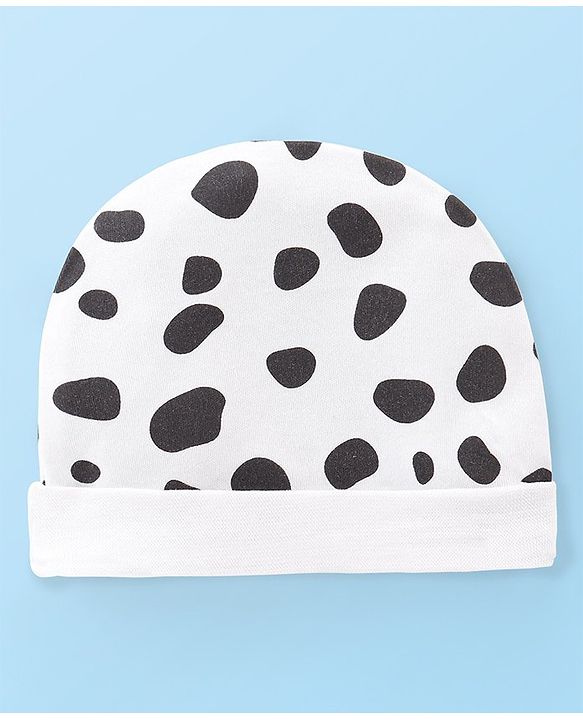 Babyhug Disney  Interlock Knit Caps with 101 Dalmatians Graphic Pack of 3 - Pink Yellow & White