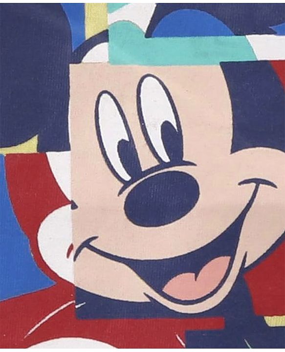Babyhug Disney Single Jersey Half Sleeves T-Shirt with Mickey Mouse Graphic -Yellow