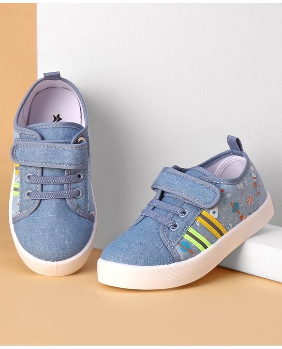 Cute Walk by Babyhug Spaceship Printed Velcro Closure Causal Shoes -  Blue