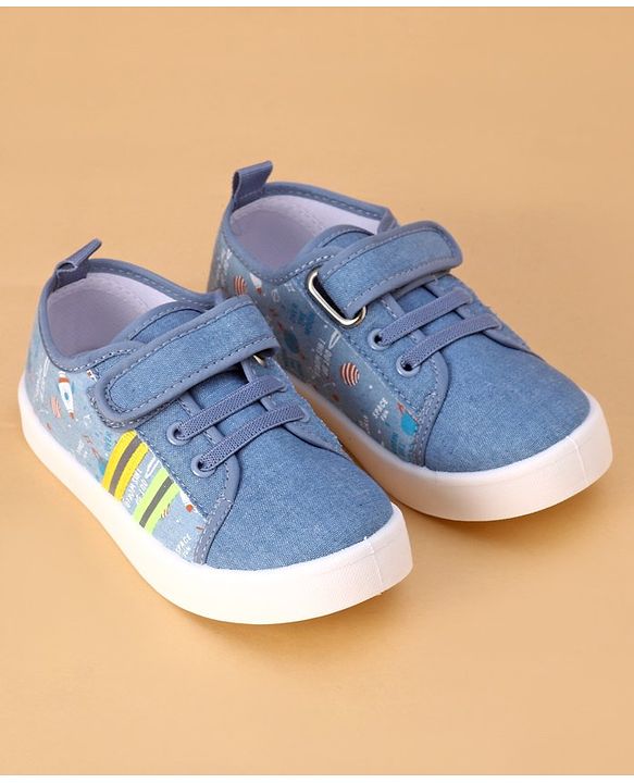 Cute Walk by Babyhug Spaceship Printed Velcro Closure Causal Shoes -  Blue