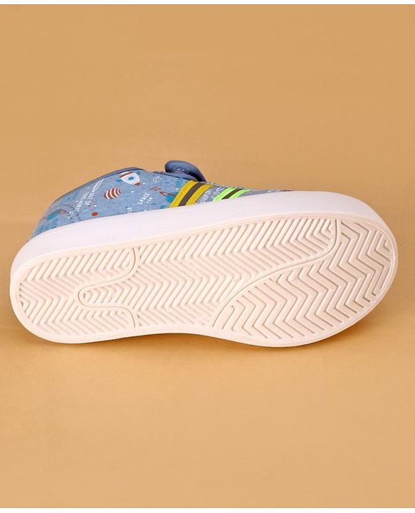 Cute Walk by Babyhug Spaceship Printed Velcro Closure Causal Shoes -  Blue