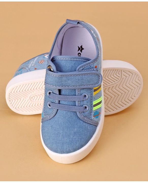 Cute Walk by Babyhug Spaceship Printed Velcro Closure Causal Shoes -  Blue