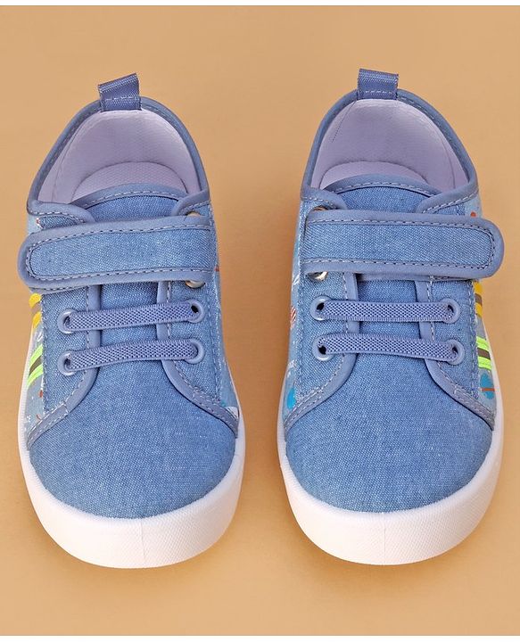 Cute Walk by Babyhug Spaceship Printed Velcro Closure Causal Shoes -  Blue