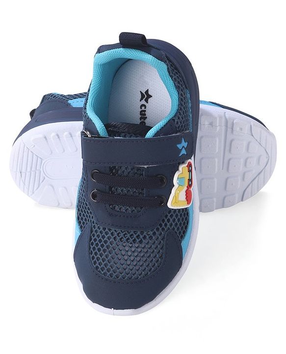 Cute Walk by Babyhug Sneakers Shoes with Velcro Closure - Navy Blue