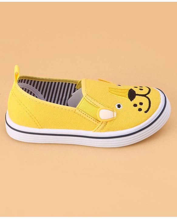 Cute Walk by Babyhug Slip on Casual Shoes with Bear Print- Yellow