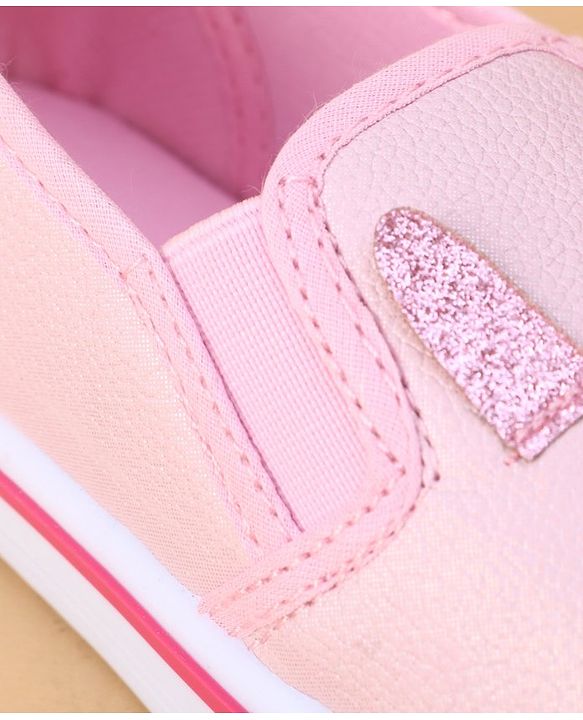 Cute Walk by Babyhug Slip on Casual Shoes with Kitty Print- Pink