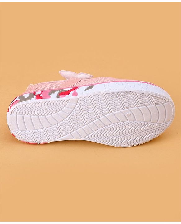 Cute Walk by Babyhug Velcro Closure Casual Shoes Butterfly Applique - Pink
