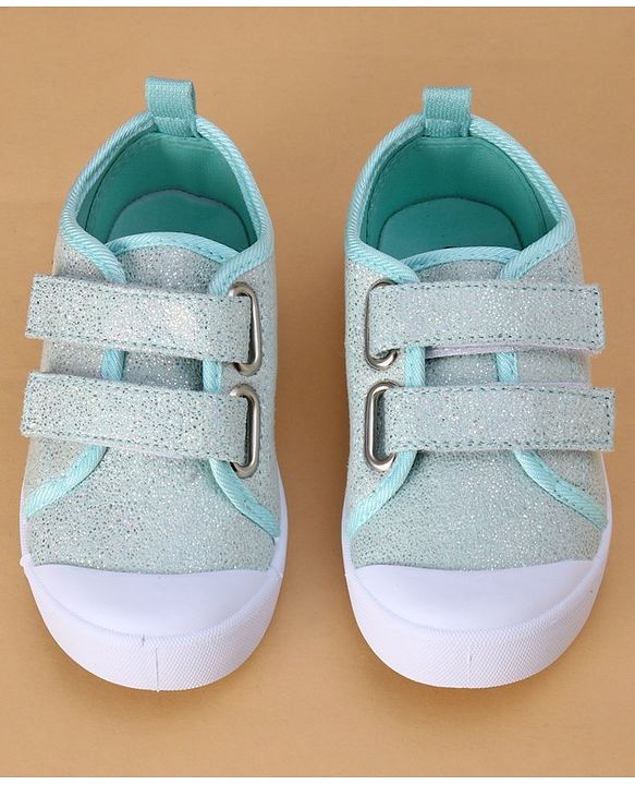 Cute Walk by Babyhug Velcro Closure & Fruit Embroidery Casual Shoes - Green