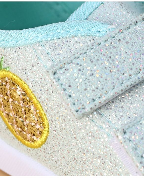 Cute Walk by Babyhug Velcro Closure & Fruit Embroidery Casual Shoes - Green