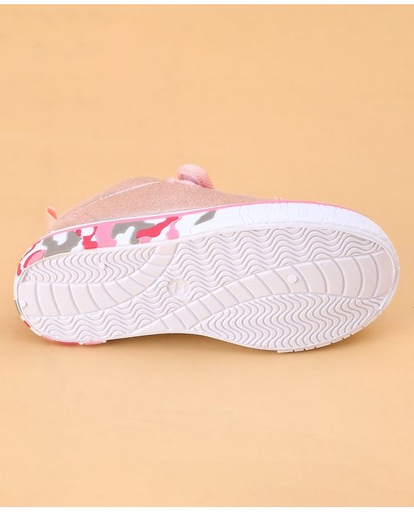 Cute Walk by Babyhug Shoes Kitty Print with Velcro Closure - Pink