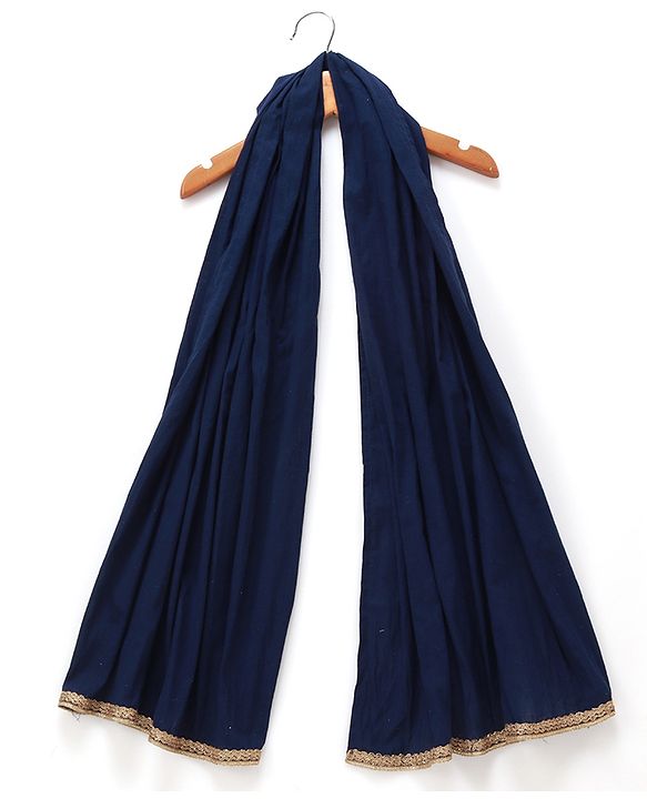 Babyhug  Woven  Three Fourth Sleeves  Floral Printed Kurta & Gharara Set with Dupatta - Blue