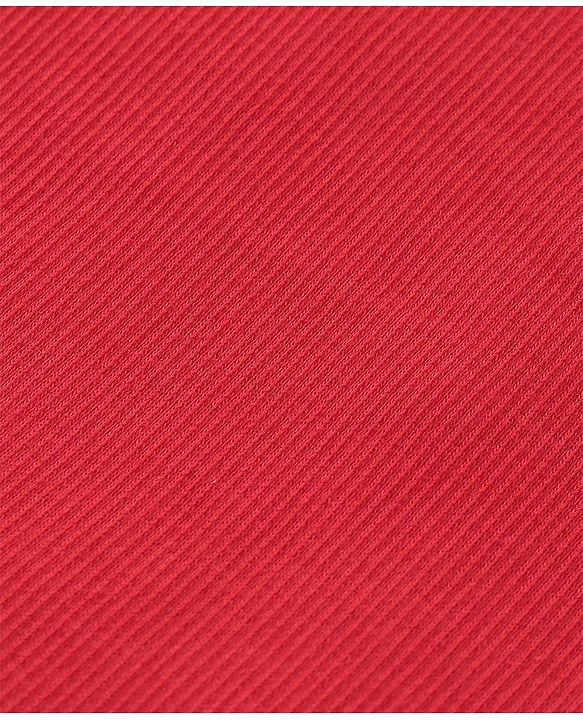 Babyhug Cotton Knit  Full Sleeves Solid Skivi T-Shirt - Red