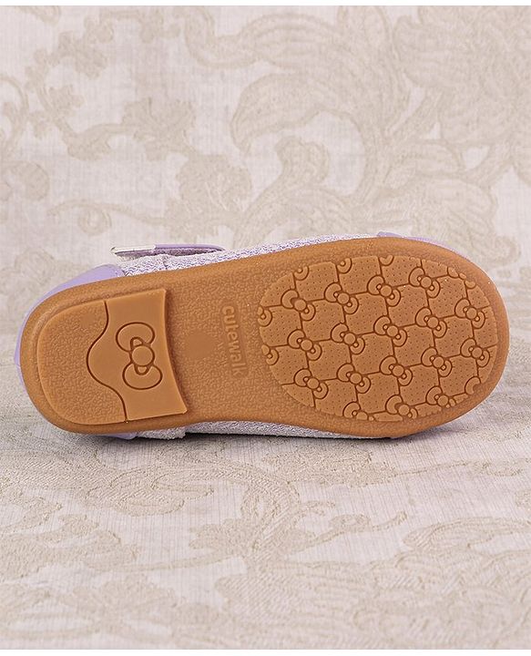 Cute Walk by Babyhug Ballerinas with Strap Closure & Bow Applique - Purple