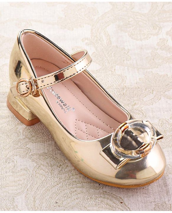Cute Walk by Babyhug Ballerinas with Buckle Closure & Bow Applique -  Silver