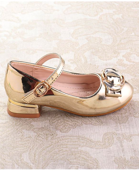 Cute Walk by Babyhug Ballerinas with Buckle Closure & Bow Applique -  Silver