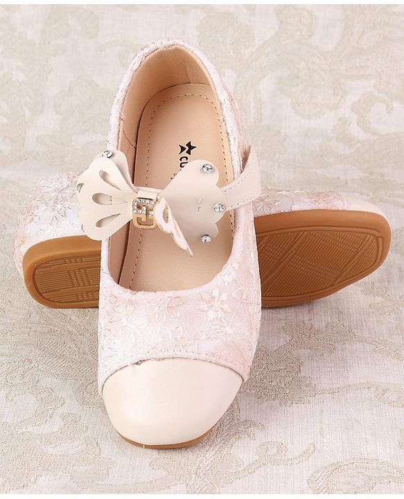 Cute Walk by Babyhug Ballerina with Velcro Closure & Bow Applique - Pink