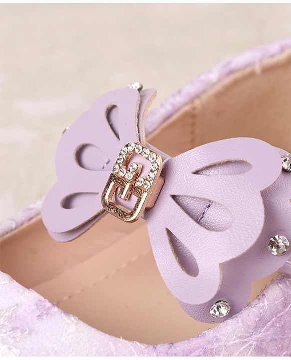 Cute Walk by Babyhug Ballerina with Velcro Closure & Bow Applique - Beige