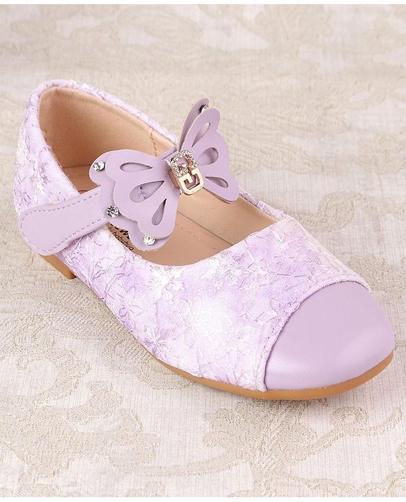 Cute Walk by Babyhug Ballerina with Velcro Closure & Bow Applique - Beige