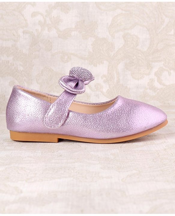 Cute Walk by Babyhug Ballerina with Velcro Closure & Bow Applique - Purple