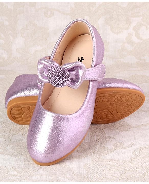 Cute Walk by Babyhug Ballerina with Velcro Closure & Bow Applique - Purple