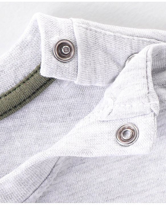 Babyhug Single Jersey Knit Full Sleeves T-Shirt & Lounge Pants Set With Animal Print - White & Green