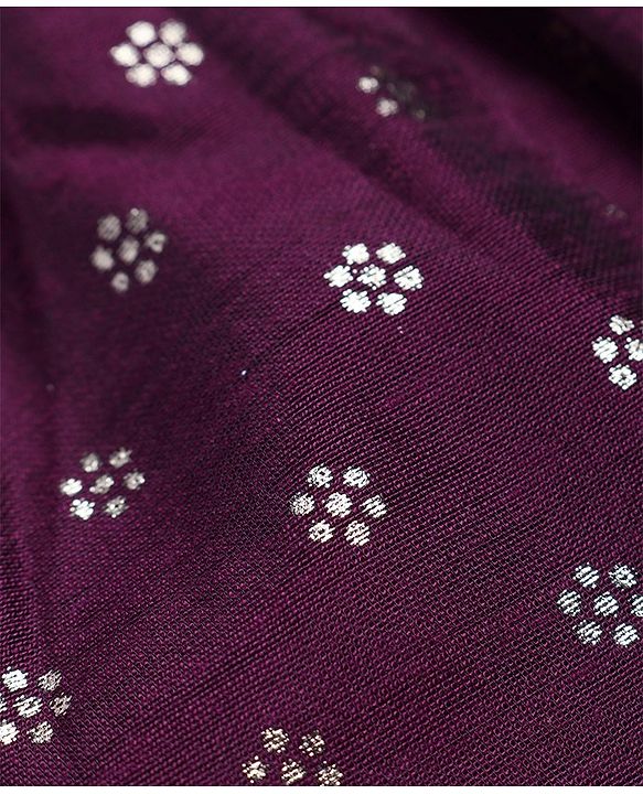 Babyhug Woven  Sleeveless  Mirror & Sequin Embroidered Lehenga Choli Set with Dupatta - Purple