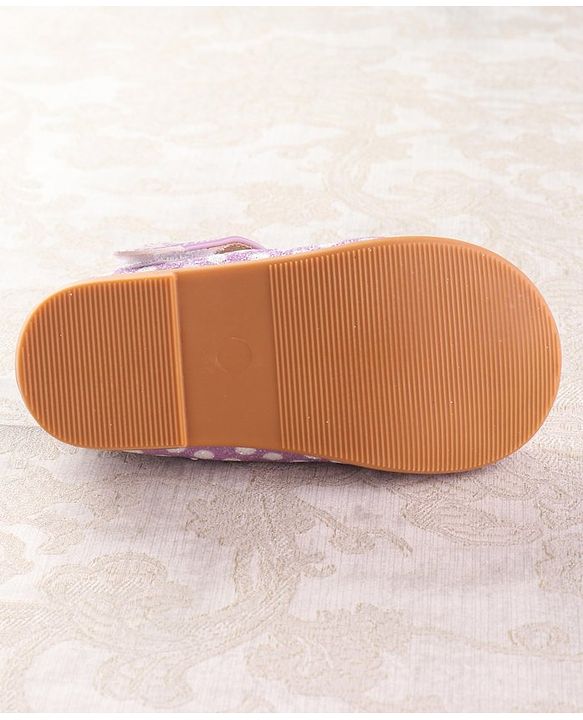 Cute Walk by Babyhug Velcro Closure Ballerina with Bow Applique - Pink