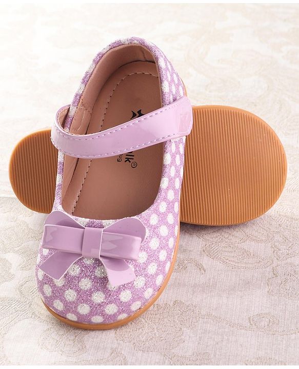 Cute Walk by Babyhug Velcro Closure Ballerina with Bow Applique - Pink