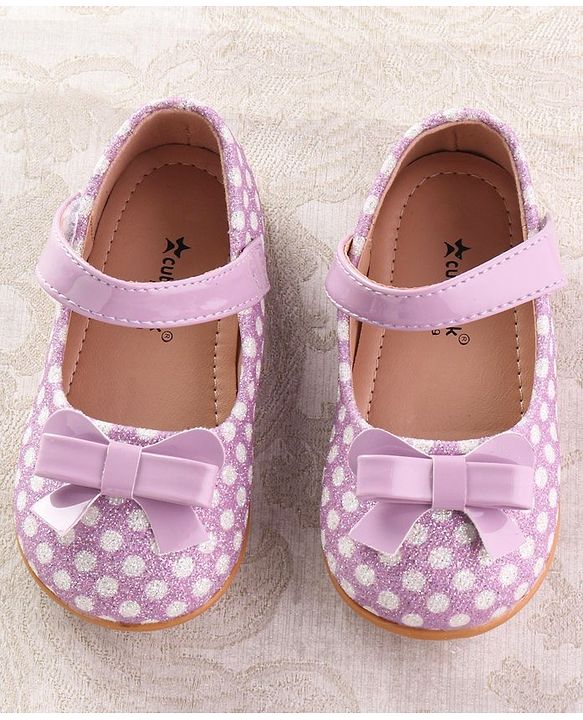 Cute Walk by Babyhug Velcro Closure Ballerina with Bow Applique - Pink