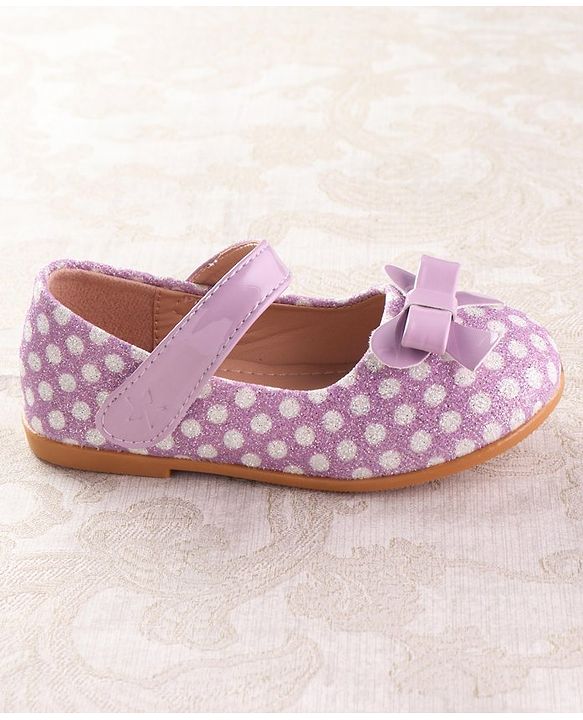 Cute Walk by Babyhug Velcro Closure Ballerina with Bow Applique - Pink