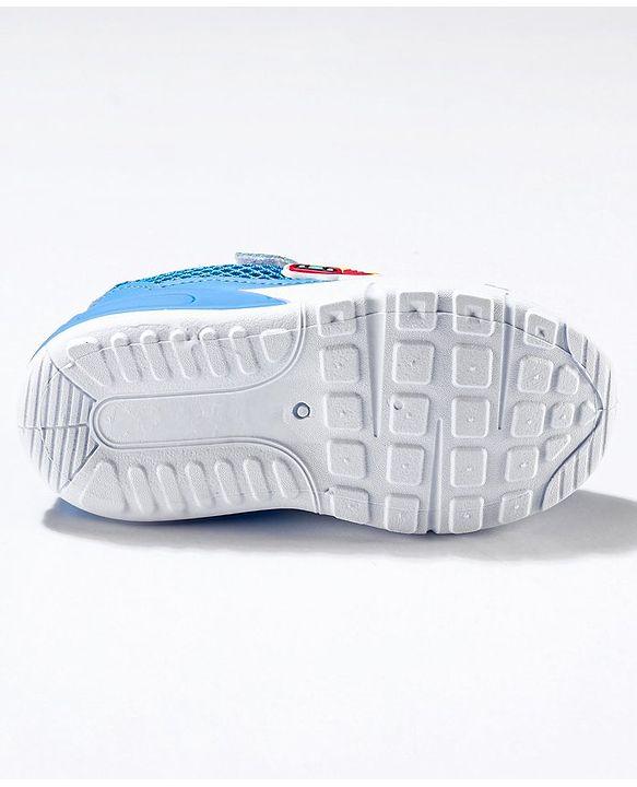 Cute Walk by Babyhug Sneaker Shoes with Vecro Closure & Construction Vehicle Appliques - Blue