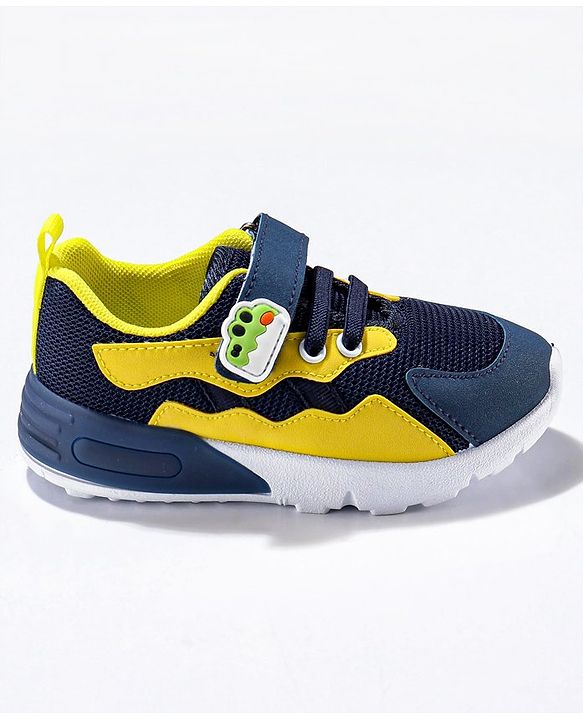 Cute Walk by Babyhug Sneaker Shoes with Vecro Closure &  Crocodile Appliques - Navy