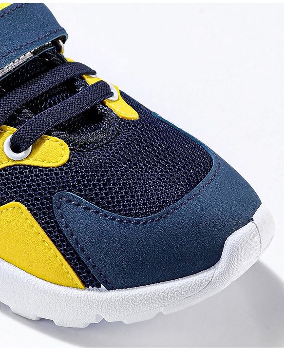 Cute Walk by Babyhug Sneaker Shoes with Vecro Closure &  Crocodile Appliques - Navy