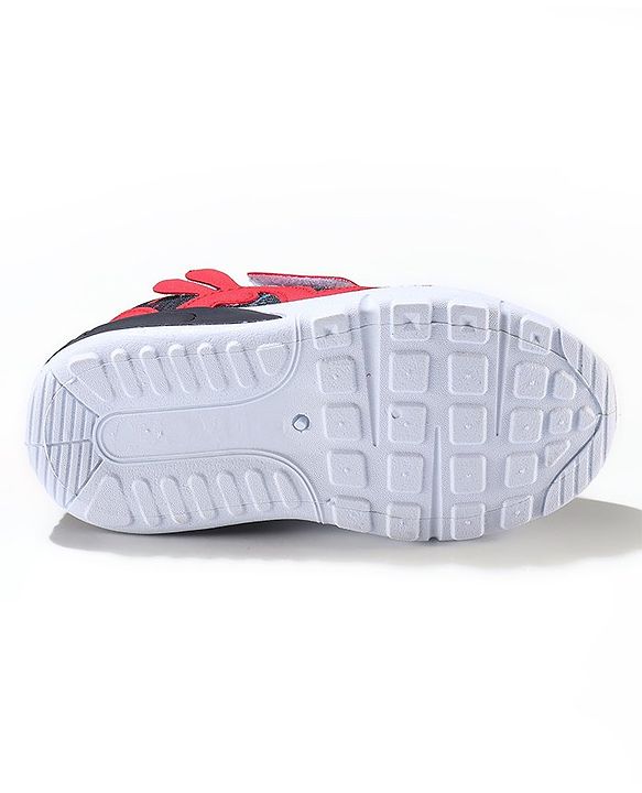 Cute Walk by Babyhug Velcro Closure Sneaker Shoes With Animal Print - Black