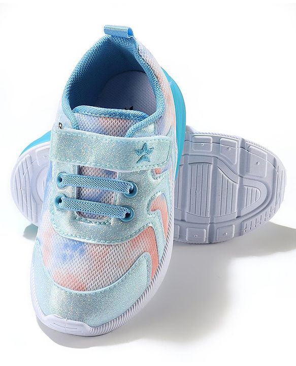 Cute Walk by Babyhug Velcro Closure Sneaker - Light Blue